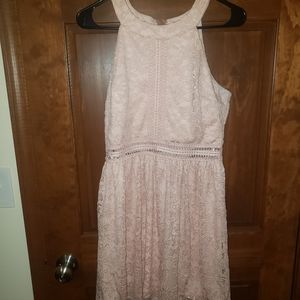 Pink lace sundress